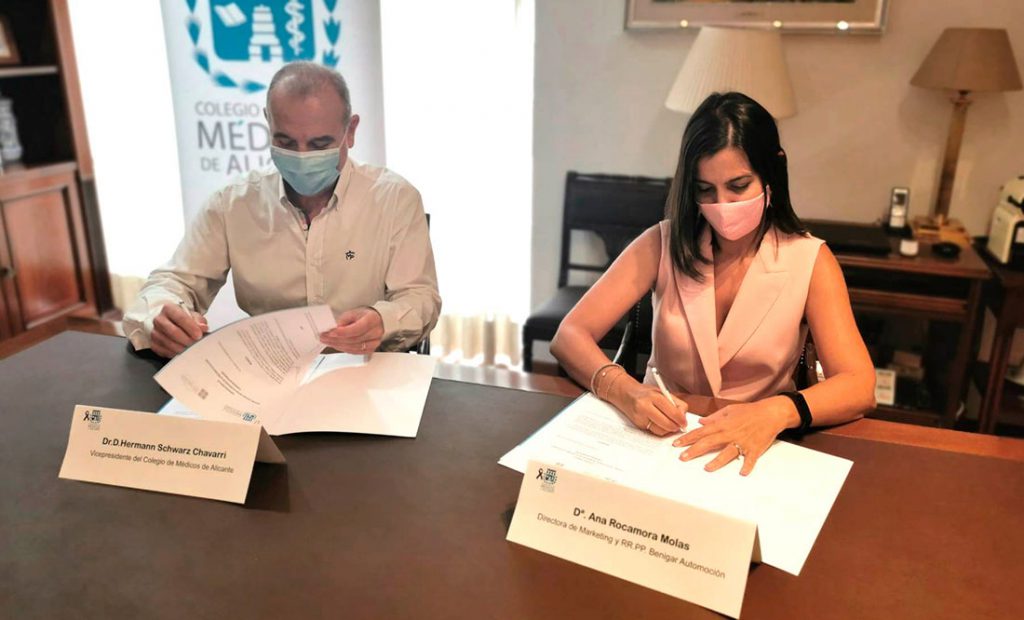 Benigar firma un convenio con el Colegio de Médicos de Alicante