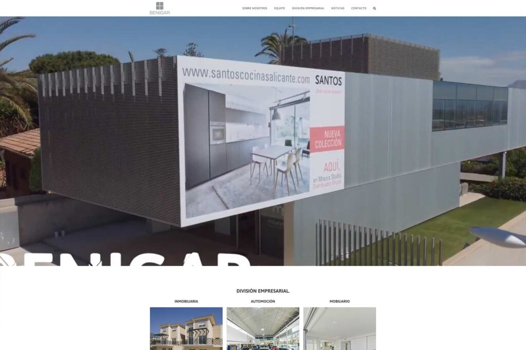 Benigar renueva su web corporativa